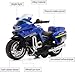 CYYSFIVQZ Toy Motorcycle Model - Pull Back Vehicles with Sounds and Lights, Motorcycle Toys for Kids 3-9, for Youngsters who are into Collectible Scaled Cars and Motorcycles (Blue)