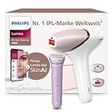 Philips Lumea IPL 9900 Series Haarentfernungsgerät BRI950/02 inkl. Lady Shaver BRL149/00 – Alternative zur Laserhaarentfernung – 2 Aufsätze für Körper & Gesicht