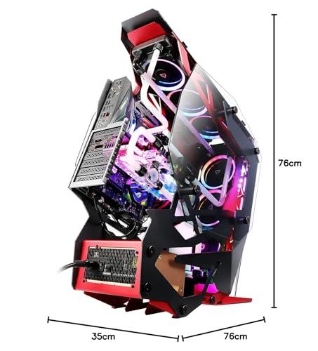 Antec Torque Mid Tower Aluminum Gaming Cabinet I Computer Case Support E-ATX, ATX, Micro-ATX, ITX Motherboard with Tempered Glass (Both Sides)