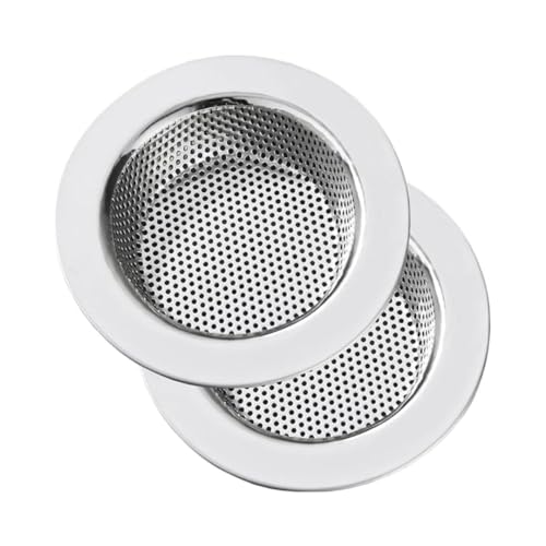Kit 2 Ralos de Pia 9cm Inox Premium Para Cozinha e Banheiro Não Enferruja Borda Revestida Previne En