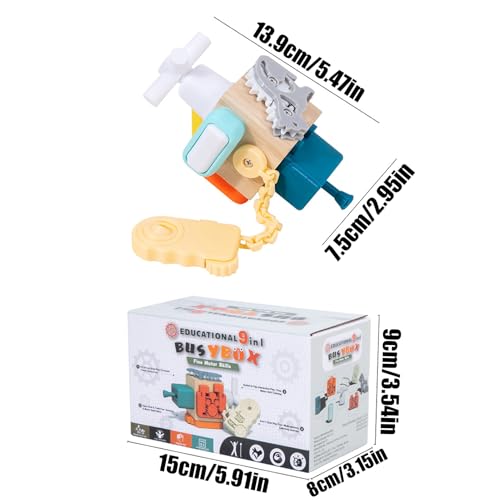 Coordination œil-main en bois avec ce cube d'activités bébé - 5