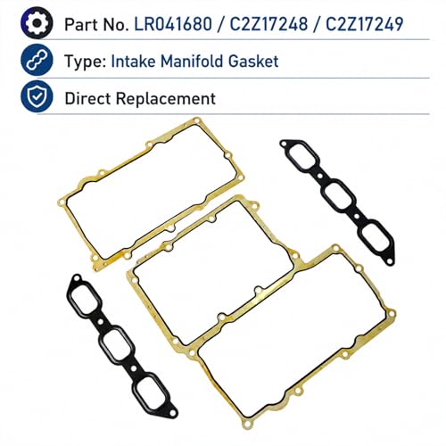 Image of Intake Manifold Gasket Kit Compatible with 2013-2020 Jaguar XJ XF F-Type XE F-Pace, Fit for Land Rover 3.0L V6 Supercharged, Replaces LR041680 C2Z17248 C2Z17249