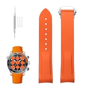 Compatible for Omega Rolex Tudor SEIKO 20mm 22mm Seamaster Speedmaster Diver 150M 300M 600M Aqua-Terra AT150 Rubber Watch Band Replacement for men Silicone Wirstband Strap women Bracelet