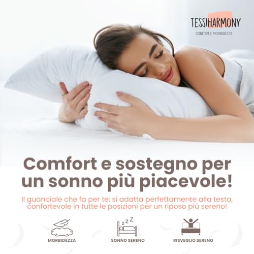 tessiharmony-Coppia-di-Cuscini-Letto-Matrimoniale-50x80-Guanciale-Antiacaro-Traspirante-Anallergico-Comodi-Morbidi-Alta-qualita-Artigianale-Made-in-Italy