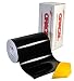 ORACAL 651 Multi-Colored Vinyl Solvent-Based Adhesive-Backed Calendared Wrap Decals w/Yellow Multi-Purpose Squeegee (12" x 5ft, Black)