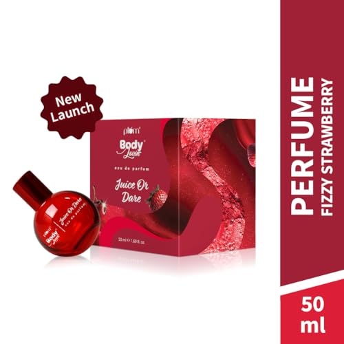 Image of Plum BodyLovin' Juice Or Dare Valentine-Ready Eau De Parfum | Long Lasting Gourmand fragrance with oriental blend of juicy red fruits & fizzy strawberries | Luxurious scent, Purse-Friendly | 50ml