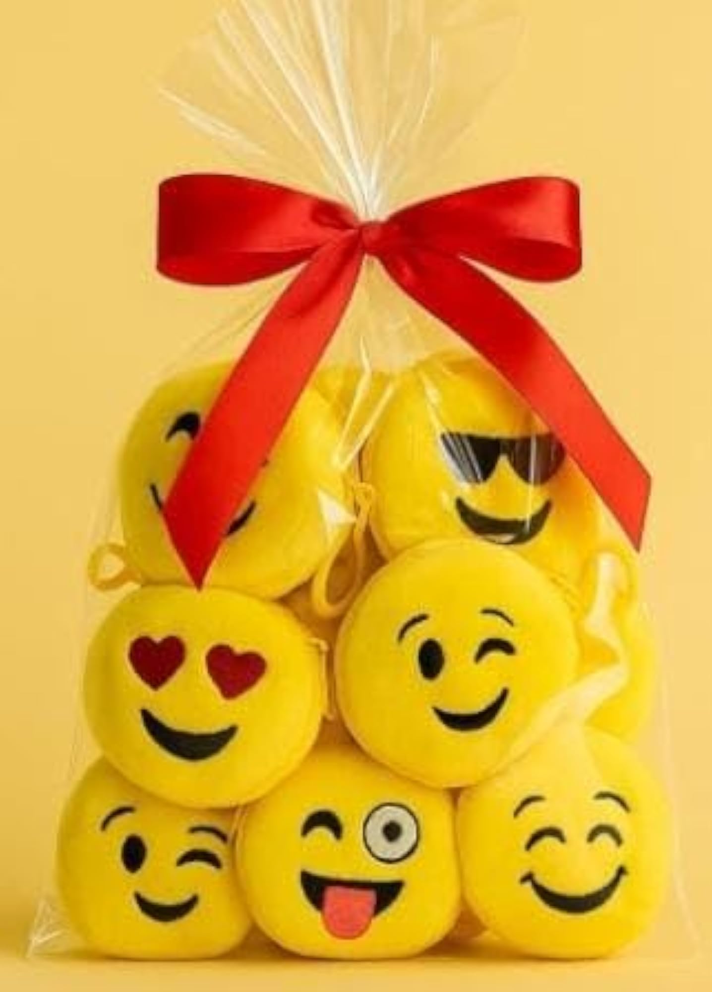 Coin Pouches for Kids, Plush Smiley Face Design