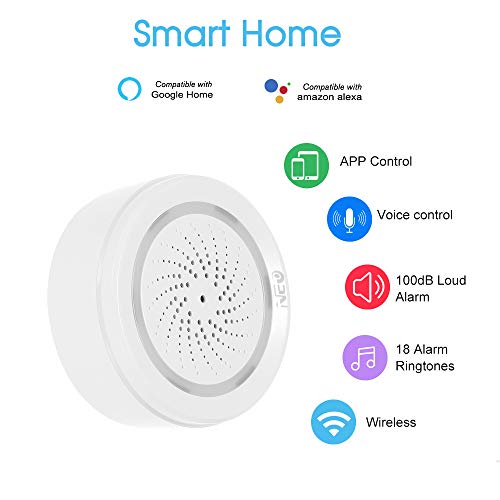 KKmoon NEO Wifi Sensor de Alarme Siren Alarme Inteligente Sirene Sistema de Segurança Em Casa Tuya S