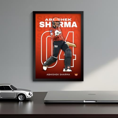 Image of Funk You Store Poster | Framed F1 Car A4 Sized (31 x 23 cm) | F1 Poster | Car Posters for Wall, Gift for Boys, Formula 1 Frames | Formula 1 Frame (Abhishek Sharma SRH)
