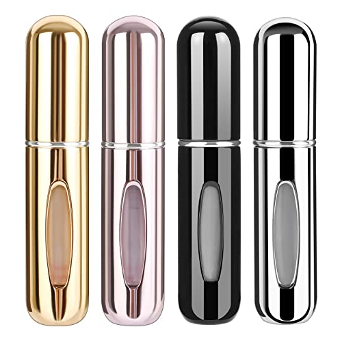 WHITOPLUS Refillable Mini Perfume Atomizer Bottles, Portable 5ml Scent Pump Case for Travel and Outgoing (1 Pack)
