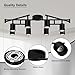 AUQUEE 8 Light Track Lighting Fixtures Ceiling, Matte Black Kichen Track Lighting Fixtures, Rotatable Light Heads, Adjustable Modern LED Track Lights for Kitchen/Hallway, No GU10 Bulb