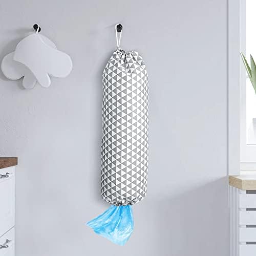 2 Pieces Plastic Bag Holder Carrier Bag HolderCarrier Bag Storage Plastic Bag Dispenser and Carrier Bag Dispenser, Bin Bag Holder Carrier Bag Holder Storage for Kitchen Restroom Bedroom