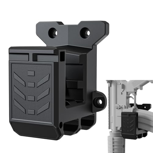 GUNICE AR15 Wall Mount with Double Mag Holder for 223/5.56 Rifle, AR Wall Rack Runner Mount Display with Vertical and Horizontal AR Rifle Holder Withstand 450Lbs of Tension, with Lockhole