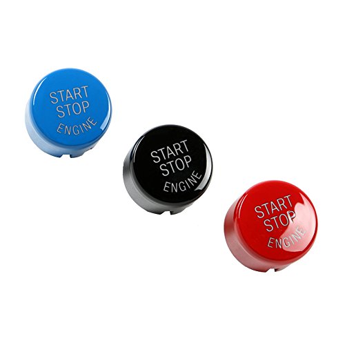 RuleaxAsi Tampa do botão do motor do carro compatível com chassi BMW F/G com argila pegajosa azul