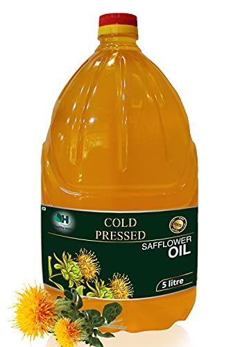 Image of Healthy Roots 5L Cold Pressed Safflower /Kardai Oil (Virgin, Chekku /Ghani) - 5 Litre Wood Pressed safflower oil for cooking