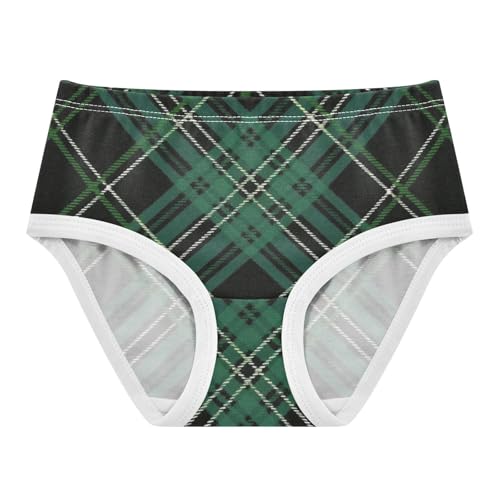 Breathable Girls' Panties Breathable Toddler Underwear for Toddler Elegant Plaid Pattern in Sizes 2T,3T, 4T, 5T, 6Y and 8Y