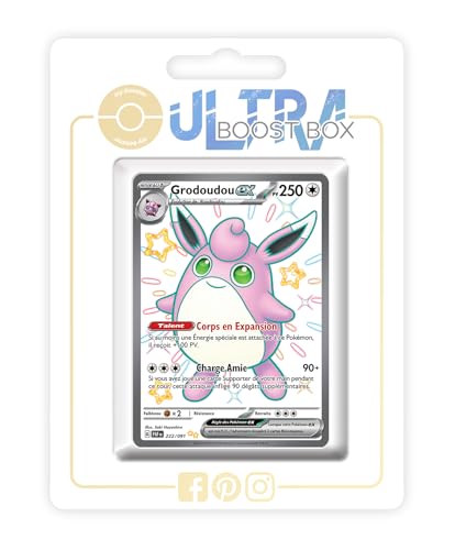 Grodoudou ex 222/091 Full Art Chromatique Secrète - Myboost X Écarlate et Violet 4.5 - Destinées de Paldea Coffret de 10 Cartes Pokémon Françaises