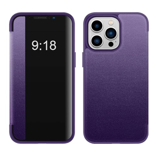 Étui iPhone 15 Pro violet rigide pour éviter les rayures d'écran