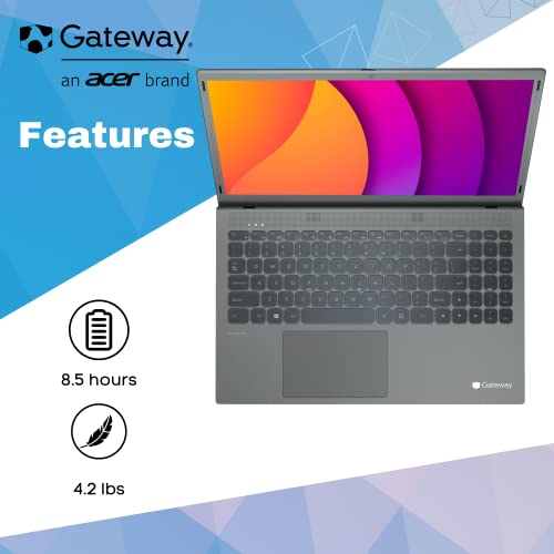 Gateway 15.6" Fhd Ultra Slim Budget Notebook, Intel Pentium Processor(4-Core, Up To 3.1 Ghz), 4Gb Ram, 128Gb Storage, Precision Touchpad, Hdmi, Type-C Windows 10S, Microsoft 365 1 Year, Charcoal Black #TOP3