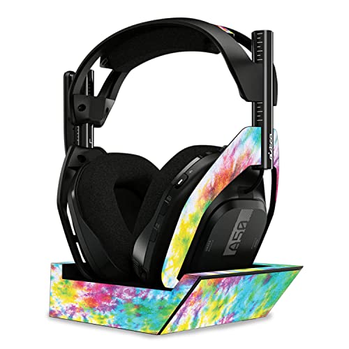 Image of MightySkins Glossy Glitter Skin Compatible with Astro A50 Wireless Headphones + Base Station (Gen 4) - Tie Dye Splatter | Protective, Durable High-Gloss Glitter Finish | Easy to Apply