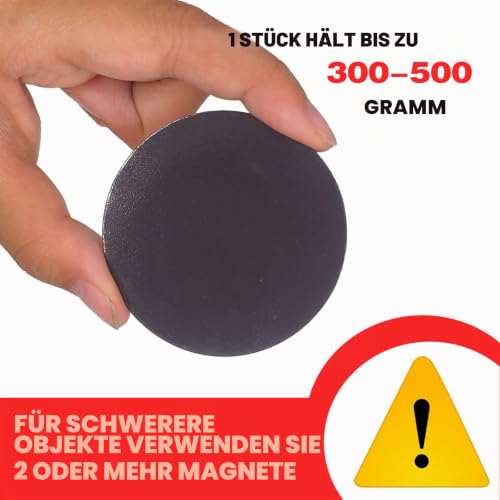 Runde große Magnetpunkte mit selbstklebender Rückseite für Bastelarbeiten, Schule, Büro, Zuhause, flexibler Kreis, 50 mm Durchmesser, 5.1x0.2 cm