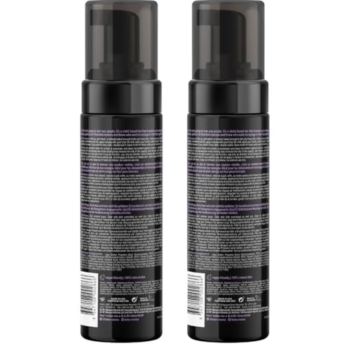 Image of b.tan Violet Self Tanner Mousse Bundle | Love At First Tan - Best, 1 Hour Express Sunless Tanning Foam, Cancels Orange Tones, Dark Bronzing Glow, No Fake Tan Smell, Face & Body, 6.7 Fl Oz, Pack of 2