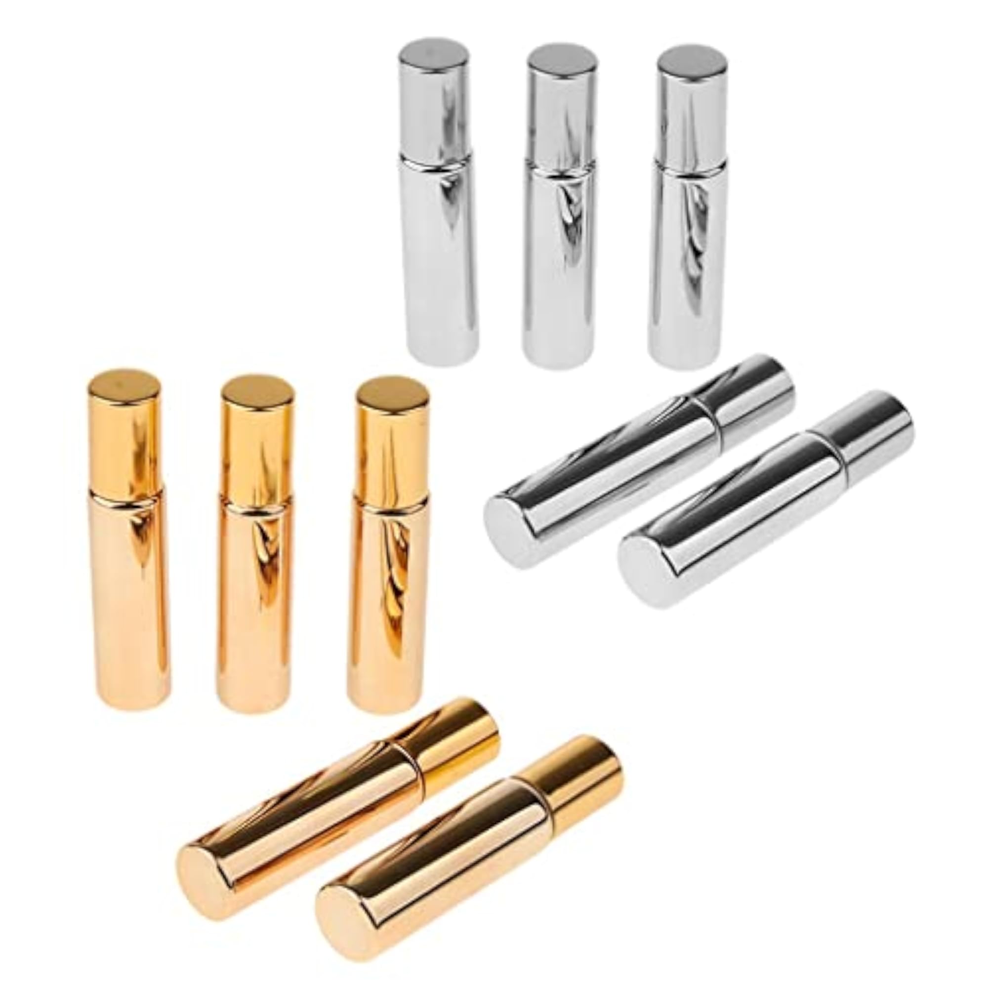 10x 10mL Empty Roller Bottle with Steel Ball for Essential Oils