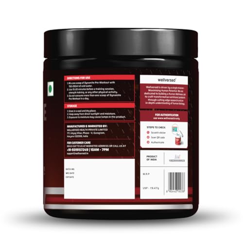 Image of Dynamite Extreme Pre Workout For Men (15 Serving, Valencia Orange) | High-Stim Pre-Workout | 9000mg Citrulline Complex | 200mg Alpha GPC | 200mg Caffeine | Not For Beginners | Pre Workout - 270g