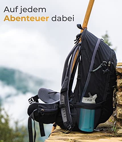 AceCamp TRITAN Trinkflasche | Sportflasche | BPA-frei I alle Getränke I Springdeckel blau 350 ml – Ansicht 5