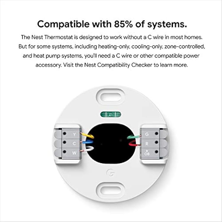 Google Nest Thermostat - Smart Thermostat for Home - Programmable Wifi Thermostat - Snow