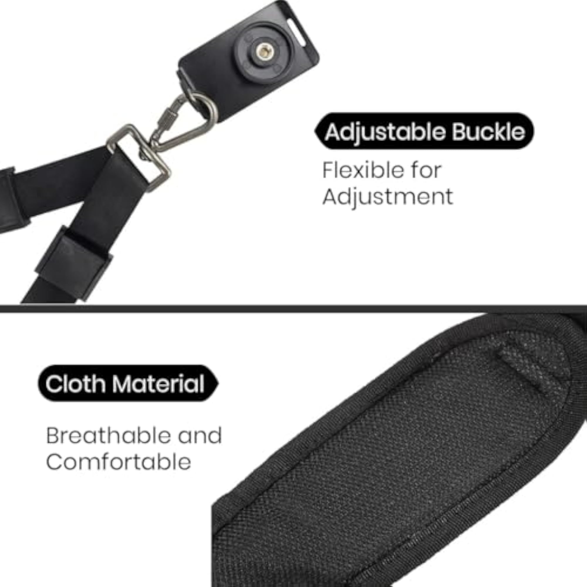 Camera Shoulder Strap with Pockets, Adjustable