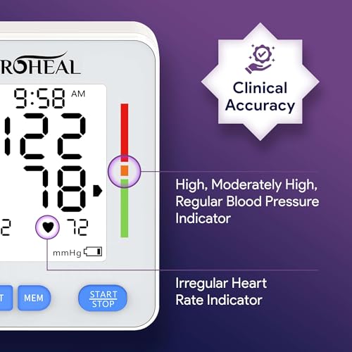 Blood Pressure Monitor for Home Use with Large Upper Arm Cuff - Automatic Talking Pulse and BP Machine with 240 Memory Recalls for 3 Users - Carrying Bag and Batteries Included, Backlit Digital LCD - Image 6