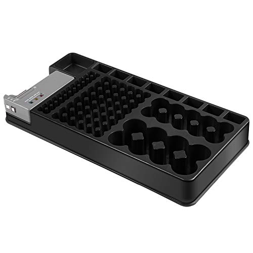 Kirmax Battery Storage Organizer Holder with Tester - Battery Caddy Rack Case Box Holders Including Battery Checker For… - Afbeelding 7