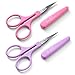 Beaditive détail de haute précision ciseaux set (2-pc) sharp, fine conseils | découpe de papier, scrapbooking, couture, artisanat | acier inoxydable | couvercle de protection (Pastel)