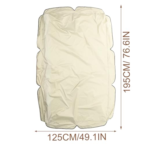 Protector para columpio cubierta de patio de tres asientos poliéster beige 3