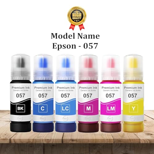 Image of Refill Ink 057 Compatible with Epson L8050, L18050, L8150W Printer (057 Cyan Ink 1 Pcs)