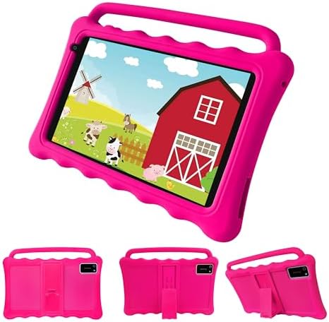7 Inch Tablet for Kids, Android 12 Kids Tablet 2GB RAM+32GB Storage, Toddler Tablet with KIDOZ Parental Control App, Education, Games, Best Gift for Kids (Pink)