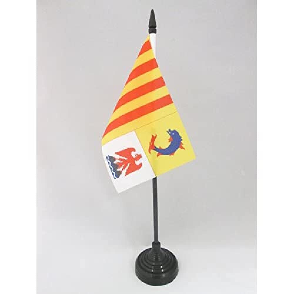 AZ FLAG, Provence-Alpes-Côte d'Azur Table Flag 4'' x 6'', French region of PACA Office Mini Banner 100% Polyester 15 x 10 cm