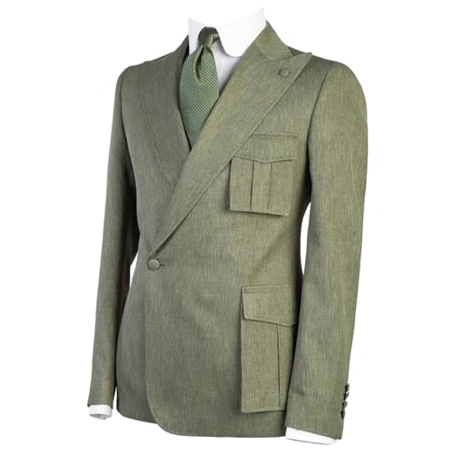 Blazer en tweed à revers en pointe Kromoc pour homme élégant