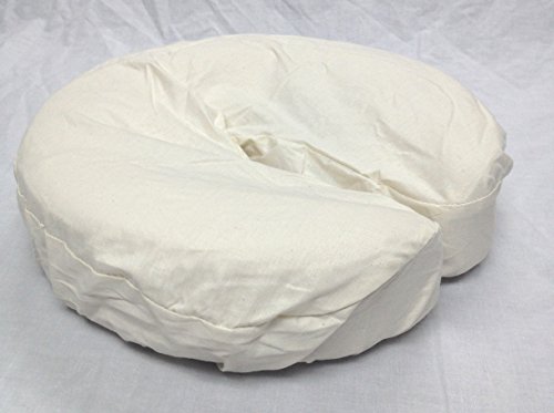 Poly Cotton Massage Face Rest Cover Cozies, Includes 4pcs (Natural)