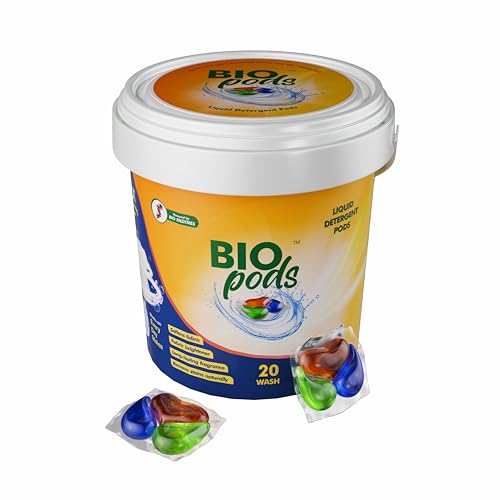 Image of 20 Dissolvable 3 in 1 Ultra Clean Laundry Pods for Top & Front Load | Powered by Bio Enzymes for Tough Stains| Fabric Conditioner & Brightener| Long-Lasting Fragrance| 1 Pod=1 Wash(upto 8kg)