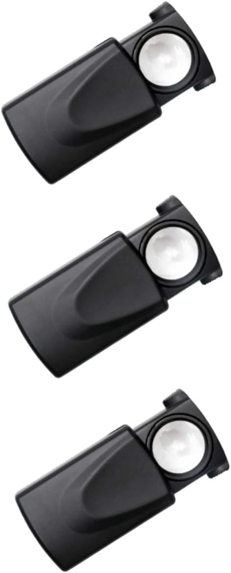Tofficu 3pcs Led Illuminated Jewelry Magnifier Handheld Glass for Gems Stamps Antiques Lightweight Construction