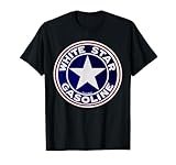 Gasolinera retro vintage estrella blanca motor aceite coche garaje Camiseta