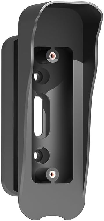 Weatherproof Video Doorbell Cover with 110° Rotation, Anti-Theft Bracket for Outdoor Security, Dust and Rain Protection Case for Wireless Smart Doorbells, Black