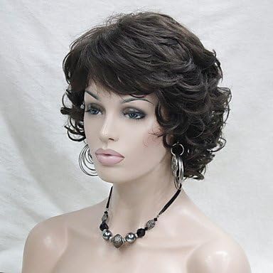 Hivision Women's Synthetic Wig Curly Chestnut Brown Natural Wigs Halloween Wig Carnival Wig Costume Wig