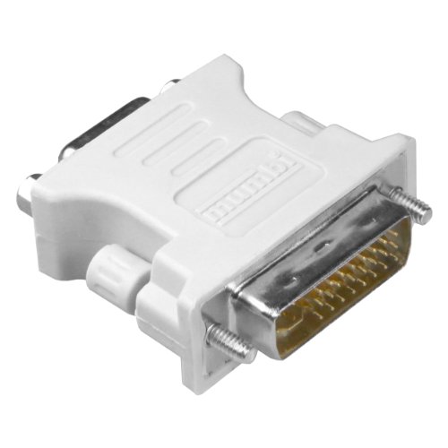 mumbi Adaptateur DVI (DVI-I vers VGA) Adaptateur DVI 24 + 5 vers VGA – Numérique vers Analogique pour cartes graphiques, Projecteurs et écrans TFT (CRT)