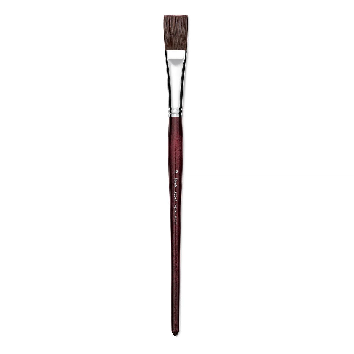 Utrecht Tuscan Synthetic Flat - Size 12, Long Handle