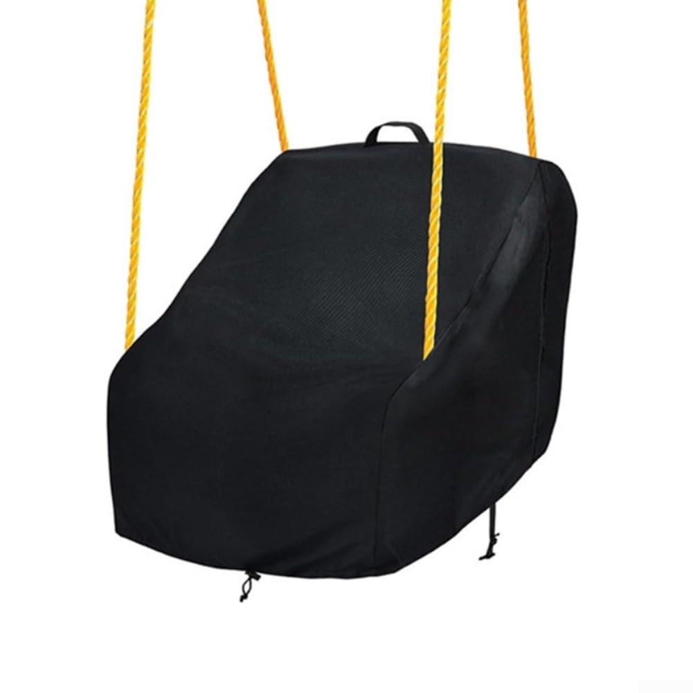 Durashmall Outdoor Toddler Swing Seat Cover 420D Oxford Waterproof UV Resistant with Zipper and Fasteners for Baby Swing Protection Black Grey 40x40x50cm(Gray) — view 10