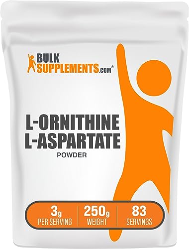BulkSupplements.com L-Ornithine L-Aspartate Powder - Ornithine Supplement Amino Acid Supplement - Gluten Free 3g per Serving 250g (8.8 oz) (Pack of 1)