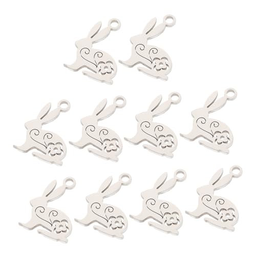 Pendentifs de lapin en acier inoxydable durable pour colliers précieux